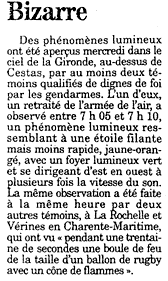 BIZARRE Résumé des premiers articles