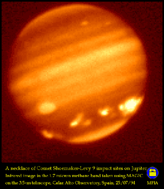 série d'impacts sur Jupiter
