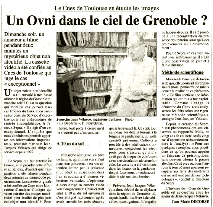 Un Ovni dans le ciel de Grenoble ?
