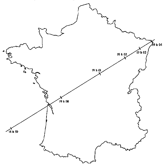 Trajectoire pas très correcte se terminant au nord de Strasbourg à 19 h 04