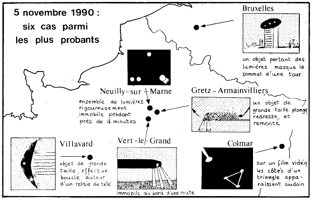 Carte des « 6 cas parmi les plus probants »