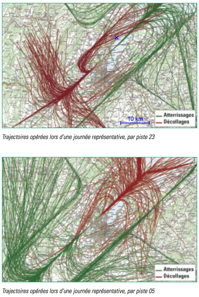 Trajectoire directe ou demi-tour selon la piste de décollage
