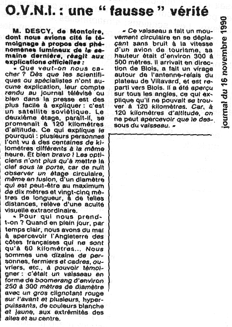 Article de presse citant Alain Descy