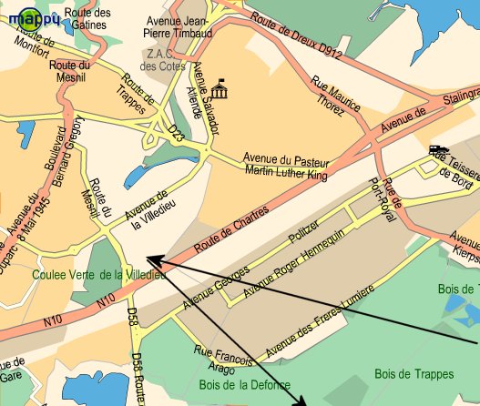 Carte et trajectoire