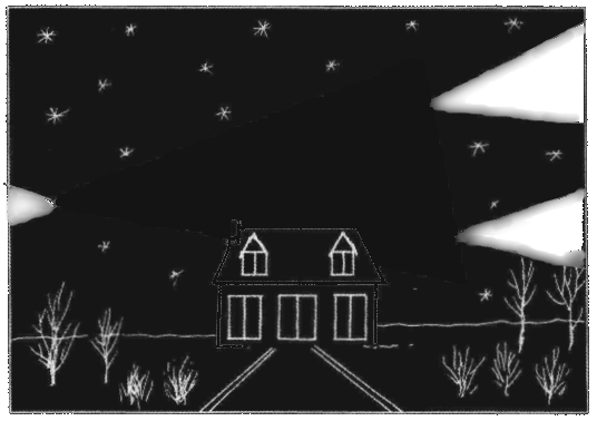 Le même triangle sur fond noir