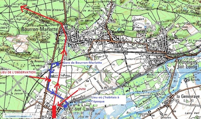 Carte de la trajectoire