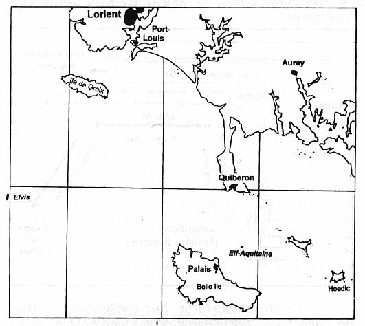 Carte des deux observations