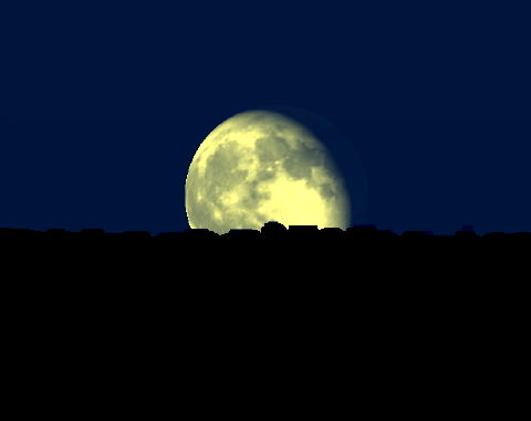 Lune à moitié levée
