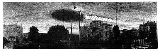 Dessin de l'engin ayant passé la maison