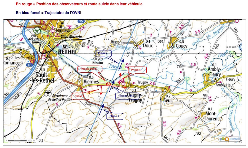 Carte avec trajectoire