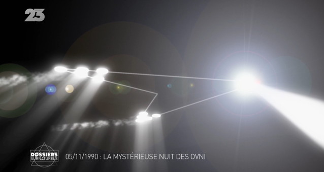 Triangle avec nombreux projecteurs
