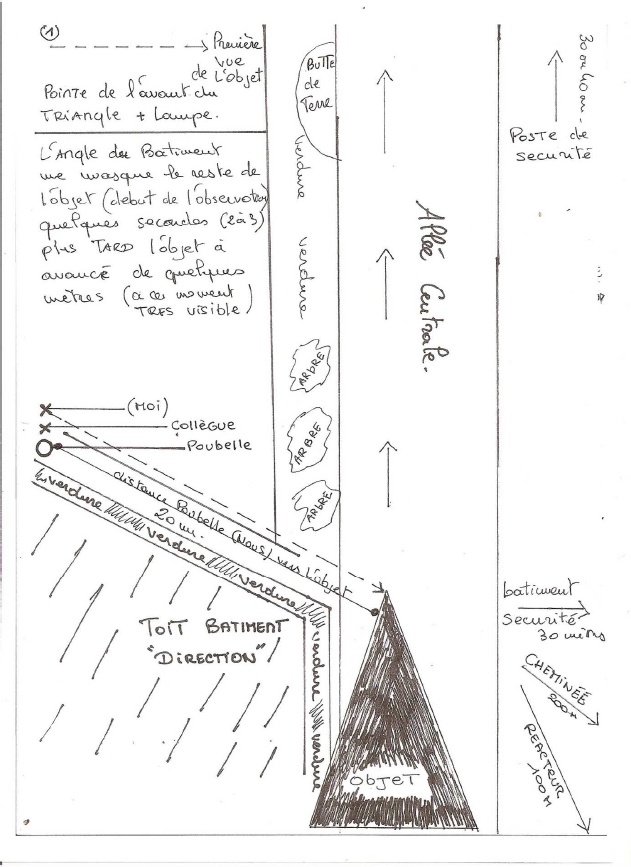 Plan lors de l'apparition de l'objet