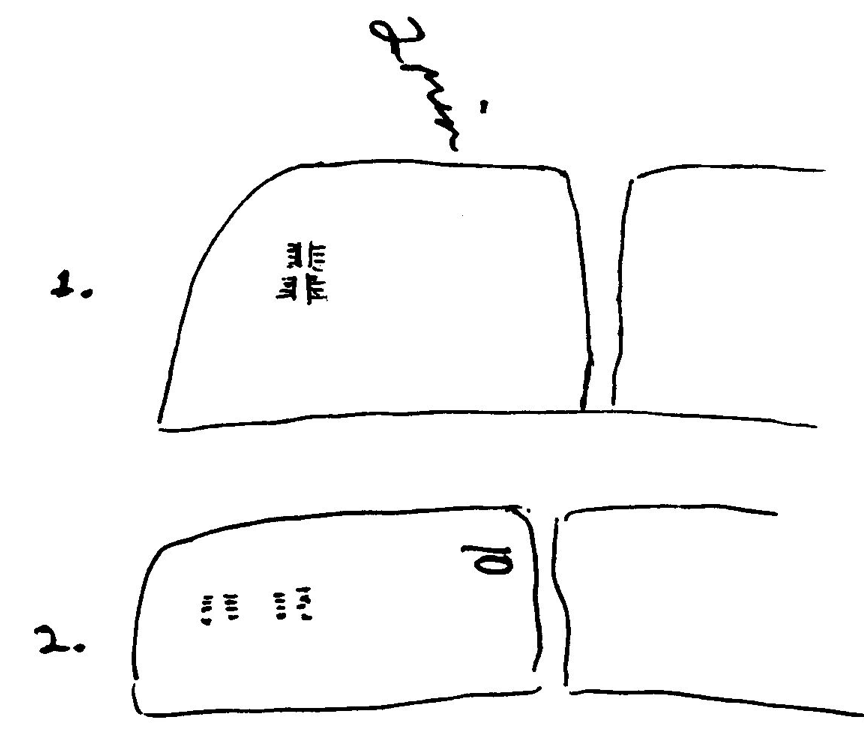 Deux doubles grappes de lumières superposées dans la vitre avant gauche pendant 2 minutes, puis les mêmes alignées horizontalement pendant deux autres minutes.