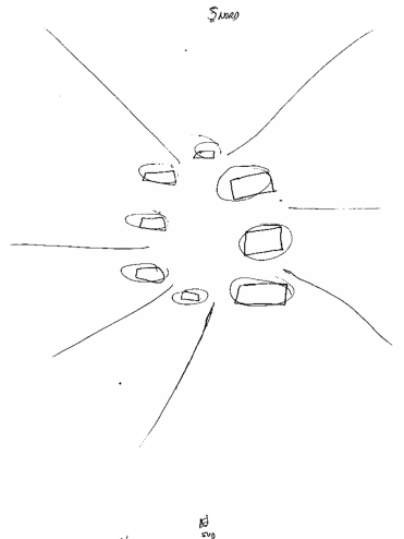 8 lumières et faisceaux vers l'extérieur