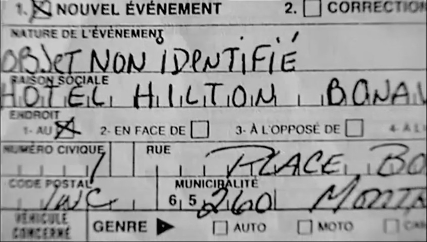 Partie du rapport de police