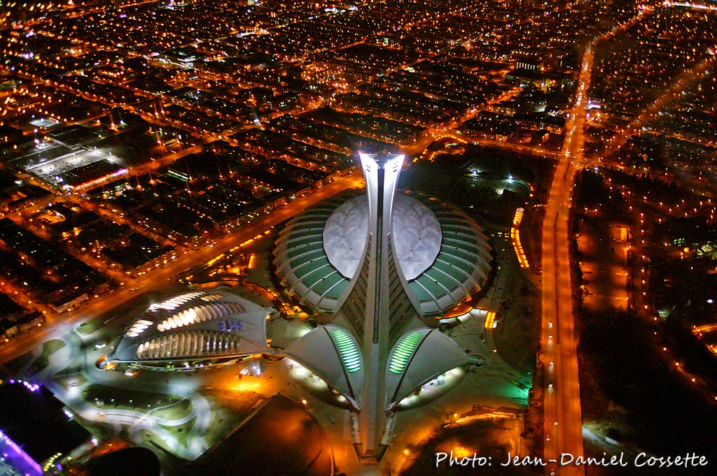 stade olympique la nuit vu du ciel