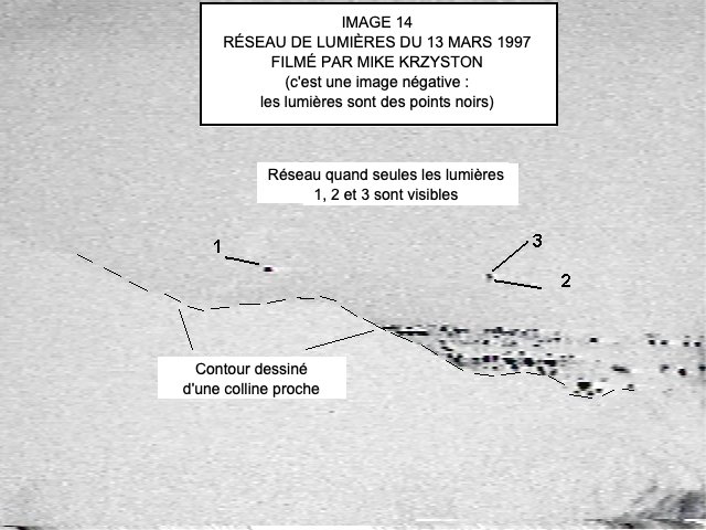 Réseau de lumières du 13 mars 1997 filmé par Mike Krzyston